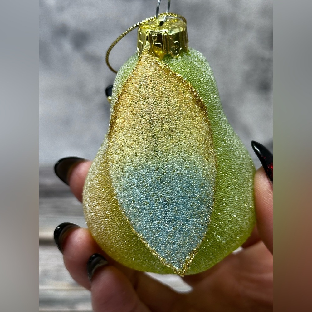 Glass Pear Ornament - Christmas Tree Decoration NWT - Picture 7 of 7